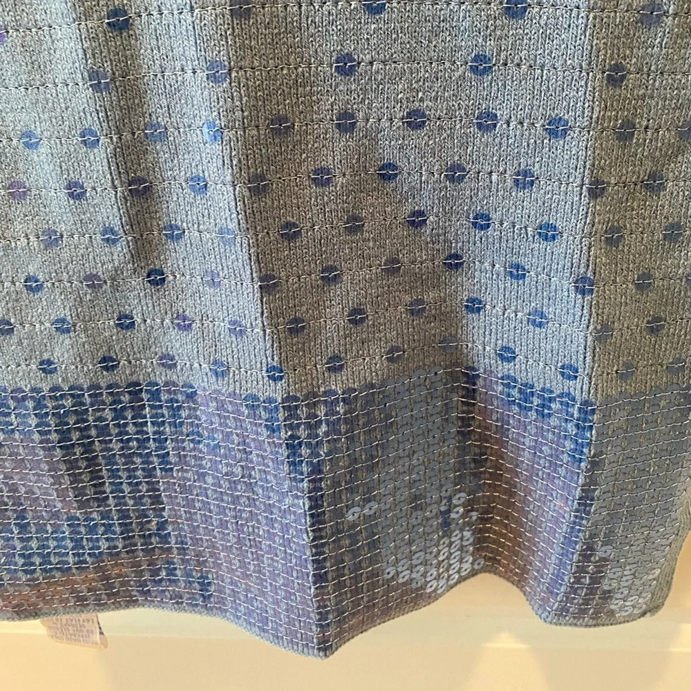 DG 2 by Diane Gilman Light Blue Knit Wrap with Sequins